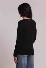 Carica l'immagine nel visualizzatore di Gallery, t-shirt manica lunga con gattini in strass   - mimì muà - nero
