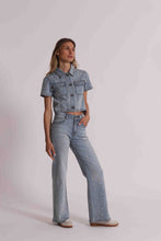 Carica l'immagine nel visualizzatore di Gallery, jeans pioggia di strass  - mimì muà - blu chiaro
