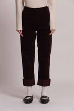 Carica l'immagine nel visualizzatore di Gallery, pantalone cropped in velluto  - mimì muà - prugna
