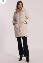 Carica l&#39;immagine nel visualizzatore di Gallery, piumino lungo con trama a rombi - mimì muà - panna
