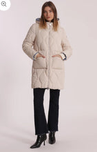 Carica l&#39;immagine nel visualizzatore di Gallery, piumino lungo con trama a rombi - mimì muà - panna
