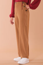 Carica l&#39;immagine nel visualizzatore di Gallery, pantalone cropped in poliviscosa - mimì muà - cammello
