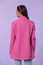 Carica l&#39;immagine nel visualizzatore di Gallery, giacca lunga in tessuto fiammato -mimì muà - rosa - 6352

