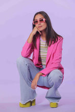 Carica l&#39;immagine nel visualizzatore di Gallery, giacca lunga in tessuto fiammato -mimì muà - rosa - 6352
